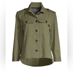 Alexander Jordan utility jacket Women's Lightly Frayed Hem shacket olive large‎